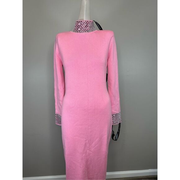 NWT RETROFETE MONROE EMBELLISHED KNIT DRESS SIZE L $548 - Picture 4 of 10